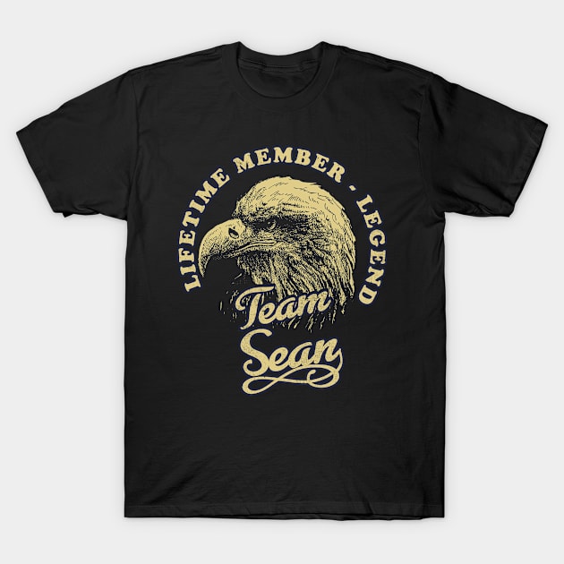 Sean Name - Lifetime Member Legend - Eagle T-Shirt by Stacy Peters Art